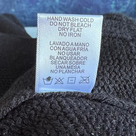 Womens Sweater Size Medium Black White Crop Preppy Twee Business Casual Nautical - Picture 8 of 8